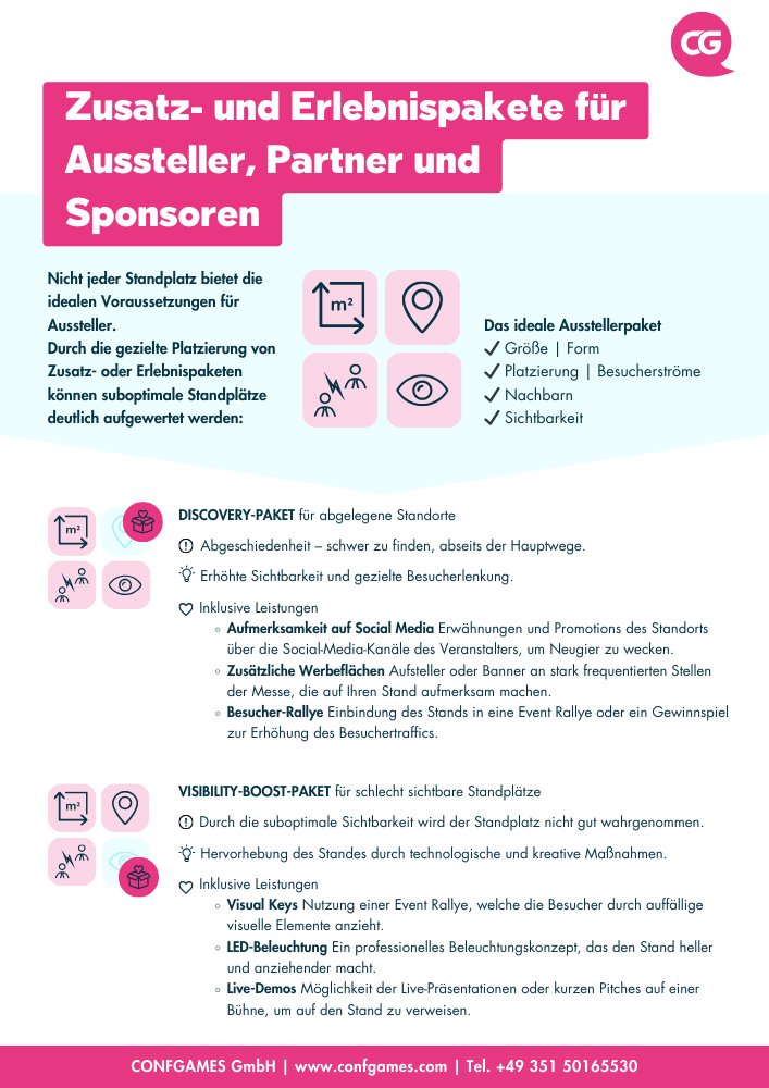 Cheat Sheet zur Verbesserung von Standplätzen für mehr Attraktivität