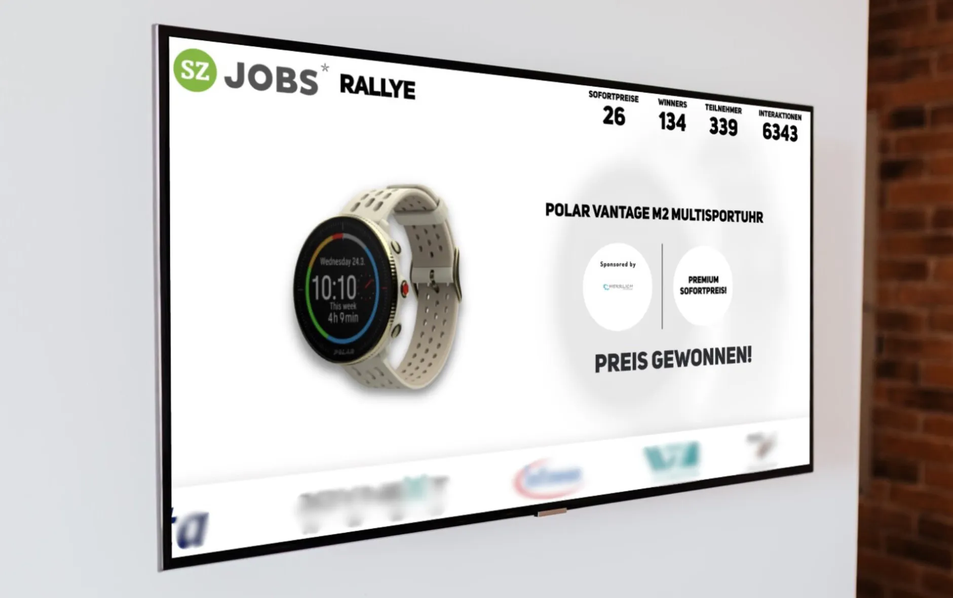 Displays mit digitalen Inhalten